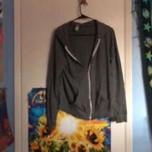 Long Sleeve Gray Zip-up